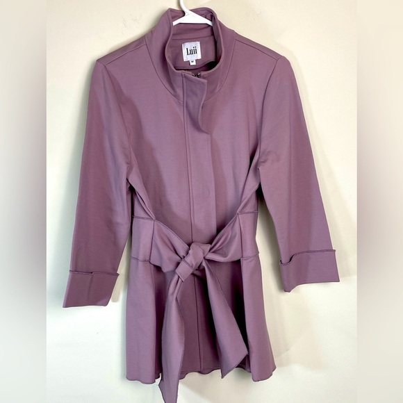 Luii Anthropologie Belted Full Zip Jacket Womens Size Medium High Neck - Picture 1 of 12